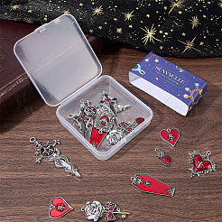 16 pendentif en alliage émaillé de 8 styles pour Halloween&nbsp;ENAM-SC0007-39