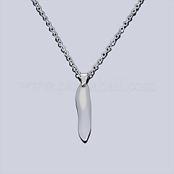 201 collares con colgante de barra curva de acero inoxidable para hombre&nbsp;WG97C6C-01