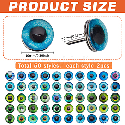 100 set di puntine da disegno in plastica e ferro&nbsp;AJEW-PH01593