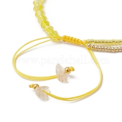 Braccialetti di perline intrecciate in vetro bicono sfaccettato con perline di vetro rotonde&nbsp;BJEW-MZ00164-04