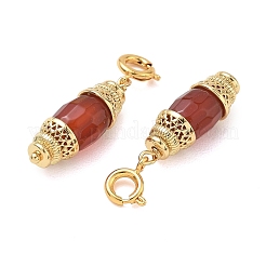 Adornos colgantes ovalados de ágata roja natural&nbsp;GG-D002-11G