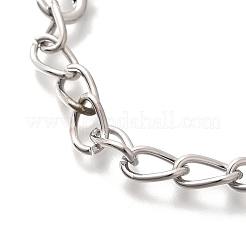 Set collana e braccialetti con catena a maglie CCB elettroplaccata&nbsp;SJEW-G084-01P