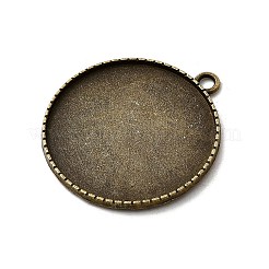 Castone pendente in lega tibetana con incastonatura a cabochon incastonato&nbsp;X-TIBEP-M018-86AB-NF