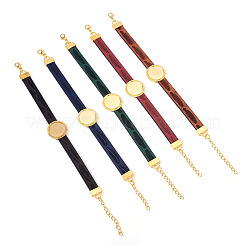 5 pz kit fai da te per realizzare braccialetti in cordino di pelle PU&nbsp;DIY-TA0012-05G
