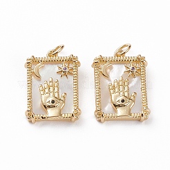 Pendentifs en laiton zircon cubique transparent&nbsp;KK-C100-02G