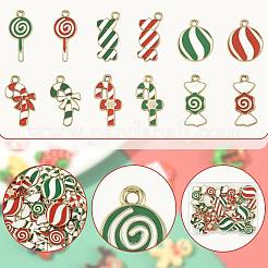 24 pendentifs en alliage émaillé sur le thème de Noël&nbsp;ENAM-FS0004-32