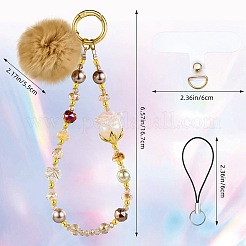 1 Stück Handy-Armbänder aus Glas- und Acrylperlen&nbsp;AJEW-SZ0002-72