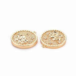 Pendentifs en laiton zircon cubique transparent&nbsp;KK-S364-124