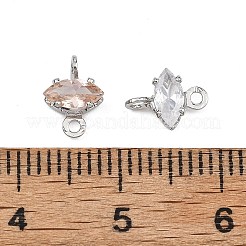 Ciondoli a forma di occhio di cavallo in ottone con pavé di zirconi cubici Shegrace&nbsp;XGRQ2O035-436P