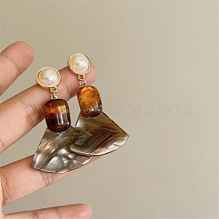 Boucles d'oreilles pendantes en alliage et acrylique&nbsp;FS-WG2F34D-01