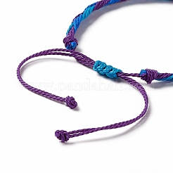Set di braccialetti di perline intrecciati in plastica a 3 pezzi&nbsp;BJEW-B065-10B