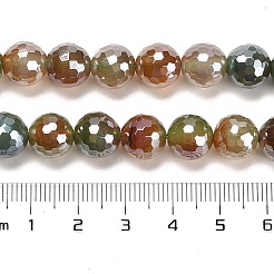 Fili di perline rotonde in agata naturale galvanizzata&nbsp;G-L598-A01-03A