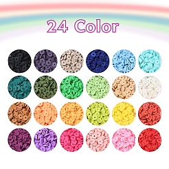 3600 Stück 24 Farben handgefertigte Polymer Clay Perlen&nbsp;CLAY-YW0001-11A