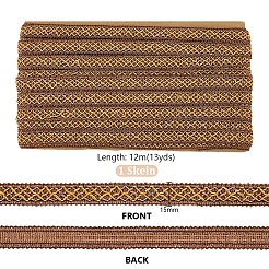 Rubans losanges tressés en polyester de 12 m&nbsp;SRIB-WH0011-267A