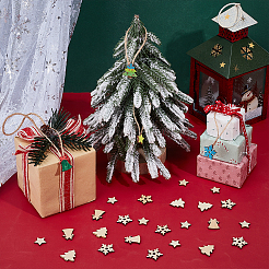 200 stücke 4 arten mdf weihnachten dekorationen chips&nbsp;DIY-PH0032-96
