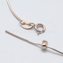 Collares de cadena de 925 plata esterlina&nbsp;STER-F039-15RG