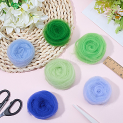 18 Stück 6 Farben DIY Wollroving&nbsp;DIY-SP0005-80B