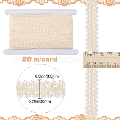 Ruban de dentelle extensible en polyester de 20 m avec bordure à volants&nbsp;OCOR-GF0003-37B