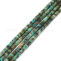 2 hebra de cuentas de turquesa africana natural (jaspe)&nbsp;G-TA0003-41