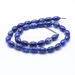 Natürlicher Lapislazuli Perlenstränge&nbsp;G-P342-08-8x12mm-A