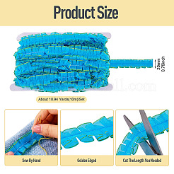 Ruban de dentelle en polyester double couche de 10 m&nbsp;OCOR-TA0004-14F
