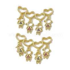 Dia-Charms mit Gestellbeschichtung aus Messing mit Mikropavé-Zirkonia&nbsp;ZIRC-F130-09G