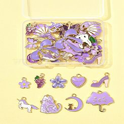 40pcs 20 Arten Legierungs-Emaille-Charms&nbsp;ENAM-FS0003-38A
