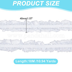 10 m de bordure en dentelle élastique à fleurs en polyester double couche&nbsp;OCOR-DC0001-21A