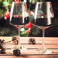Ciondoli per bicchiere di vino in lega smaltata a tema natalizio&nbsp;AJEW-AB00024