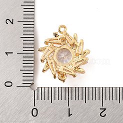 Verbindungsanhänger mit durchsichtigem Zirkonia-Pavé aus Messing&nbsp;KK-S389-40G