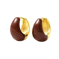 Orecchini a cerchio in ottone smaltato&nbsp;EJEW-B120-07G-02