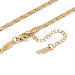 Juego de collares de cadena de serpiente y espiga de acero inoxidable 304 con revestimiento iónico (IP) de 2 estilos para hombres y mujeres.&nbsp;NJEW-G090-08G