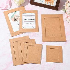 5 Satz 5 Stile Rechteckiger Bilderrahmen aus Rindslederpapier zum Aufhängen&nbsp;DIY-CJ0002-66