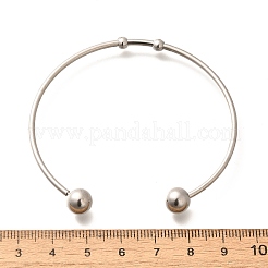 Anlaufbeständige Mode 304 Edelstahl Manschettenarmreifen Drehmomentarmreifen&nbsp;BJEW-H473-01P
