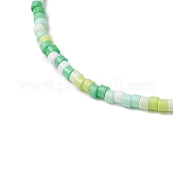 Braccialetti elastici fatti a mano con semi di vetro e perline sintetiche turchesi per donne e uomini&nbsp;BJEW-JB11301-01