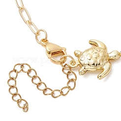 Armbandherstellung aus Schildkrötengliederkette aus Edelstahl 304 und Büroklammerkette aus Messing&nbsp;AJEW-JB01591