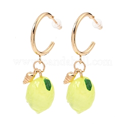Orecchini pendenti a perno in lega con frutti luminosi&nbsp;RE-CBAB555-01G-A