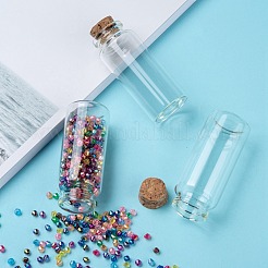 Botellas de vidrio frasco de vidrio grano contenedores&nbsp;AJEW-S074-02G