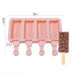 Rechteckige Eiscreme-Silikonformen in Lebensmittelqualität zum Selbermachen&nbsp;DIY-D062-03C
