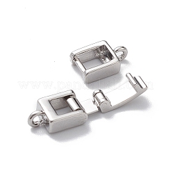Gestellplattierte Messing-Faltverschlüsse mit Schlaufen&nbsp;KK-L184-89P
