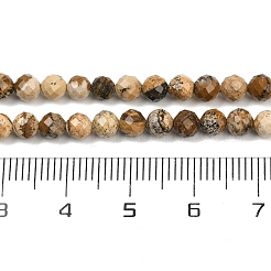 Natürliches Bild Jaspis Perlen Stränge&nbsp;G-P572-B03-4mm