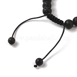 8 mm runde geflochtene Perlenarmbänder aus natürlichem Lavastein&nbsp;X-BJEW-C067-01B-09