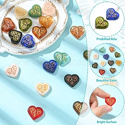 19pcs 19 Farben handgemachte Bunte Malerei-Perlen&nbsp;LAMP-CJ0002-38