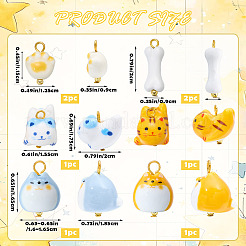 8 pendentif animal en porcelaine fait main&nbsp;PALLOY-SW00146