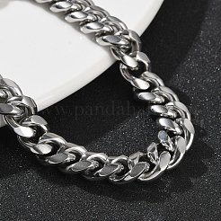 304 Edelstahl Cuban Link Kettenarmbänder für Männer&nbsp;BJEW-Z081-01P-03