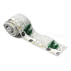 Weihnachtsthema-Polyester-Leinenimitatband&nbsp;LS-OCOR-M008-01C