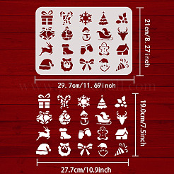 Modèles de pochoirs de peinture de dessin réutilisables en plastique&nbsp;DIY-WH0202-380