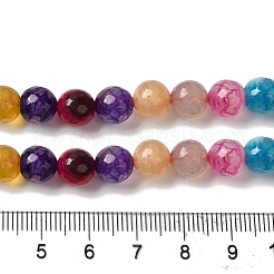 Brins de perles d'agate de veines de dragon naturelles teintes et chauffées&nbsp;G-P539-A01-21