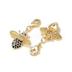 Bienen-Anhänger aus Messing&nbsp;KK-T083-01I-G