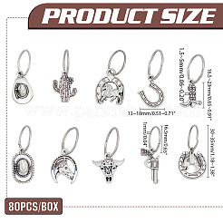 80 ciondolo in lega in stile tibetano con tema cowboy occidentale&nbsp;FIND-PH0020-71